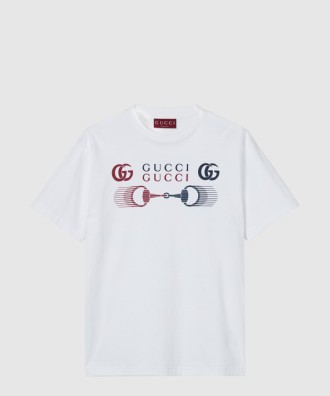 프린트 코튼 저지 티셔츠