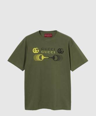 프린트 코튼 저지 티셔츠