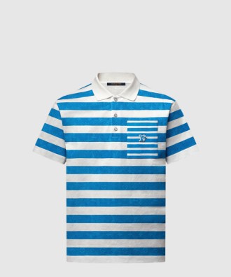 모노그램 스트라이프드 폴로 셔츠