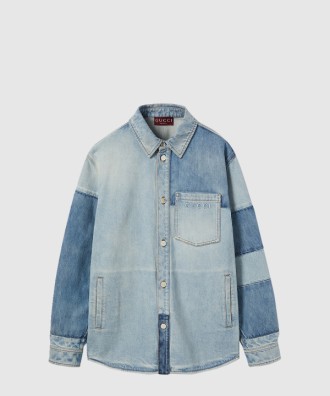 코튼 데님 셔츠