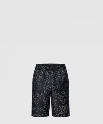 프린티드 실크 쇼츠