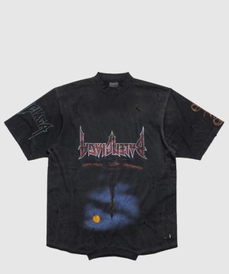 파리 문 업사이드 다운 오버사이즈 티셔츠