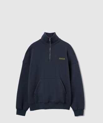 패치 저지 하프 지퍼 재킷