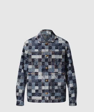 다미에 데님 워크웨어 블루종