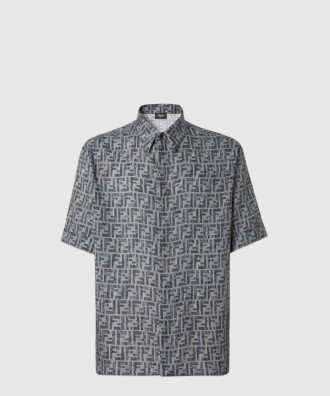 탑스티치 블루 FF 데님 셔츠