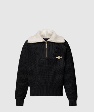 청키 울 블렌드 하프 지퍼 풀오버