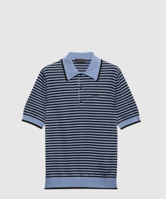 스트라이프 코튼 폴로 셔츠
