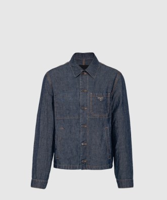 샴브레이 블루종 재킷