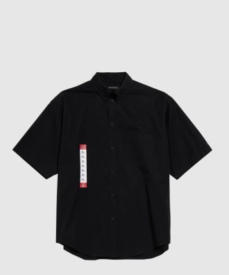 워크웨어 쇼트 슬리브 라지 핏 셔츠