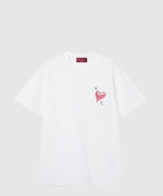 패치 코튼 저지 티셔츠