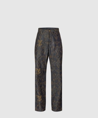 엠브로이더드 데님 팬츠