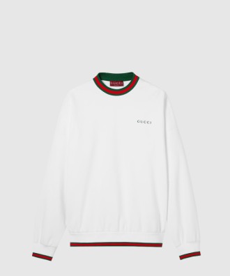 웨빙 피케 스웨트셔츠