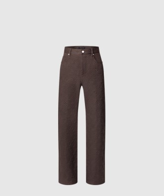 모노그램 엠보스드 스케이트 팬츠