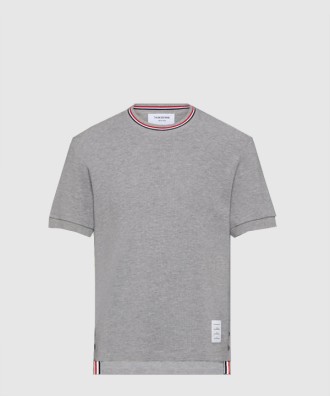 코튼 와플 리브 커프 티