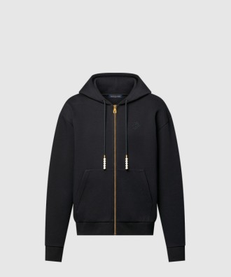 엠브로이더드 저지 집 스루 후디