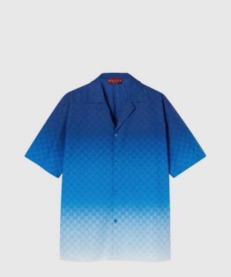 프린트 코튼 포플린 볼링 셔츠