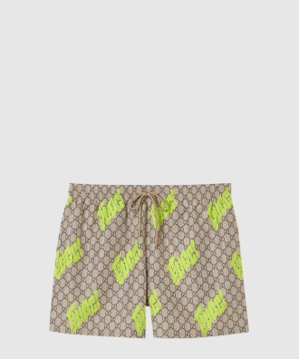 프린트 트윌 멀버리 실크 쇼츠