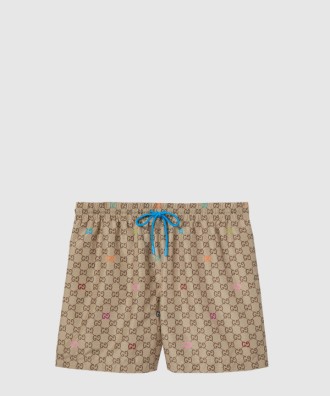 프린트 테크니컬 포플린 스윔 쇼츠