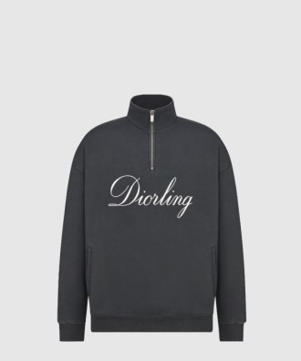 Diorling 지퍼 칼라 스웨트셔츠