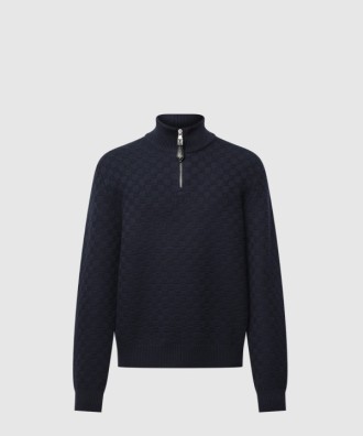 캐시미어 울 블렌드 하프 집 풀오버