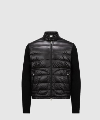 패딩 울 집업 카디건