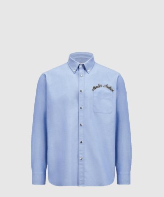 자수 로고 옥스포드 코튼 셔츠