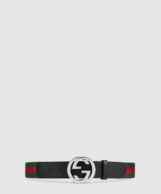 인터로킹 G 버클 웹 벨트 411924