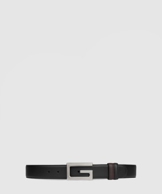 스퀘어 G 버클 리버서블 벨트 626974