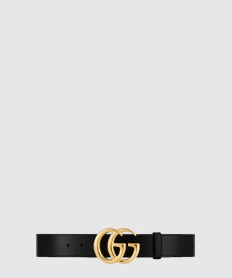 더블 G 버클 레더 벨트 606831