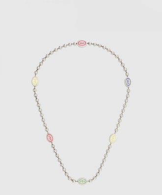 인터로킹 G 볼 체인 목걸이 753448