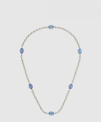 인터로킹 G 볼 체인 목걸이 753448