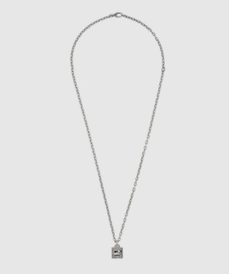 스퀘어 G 십자가 장식의 실버 목걸이 55276