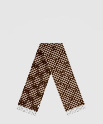 GG 섀도우 울 자카드 스카프 644365