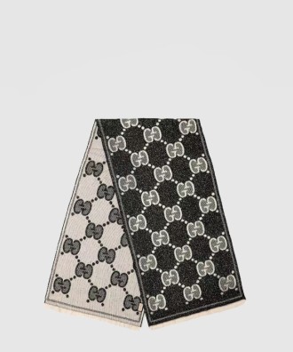 GG 자카드 패턴 니트 스카프 598993