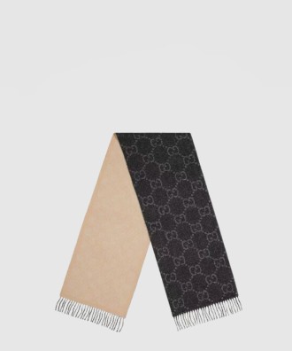 GG 자카드 패턴 니트 스카프 727724