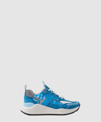 레더 스웨이드 체크 스니커즈 80668351