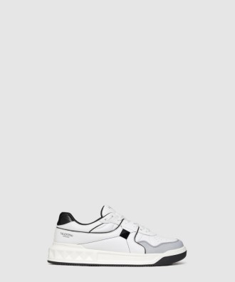 나파 가죽 원 스터드 로우탑 스니커즈