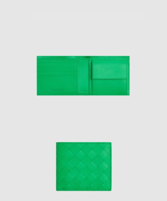 동전 지갑을 갖춘 인트레치아토 폴더형 지갑 605722