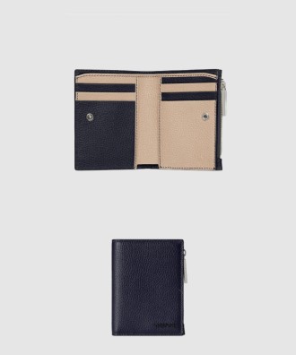 로고 똑딱이 여밈 레더 동전 지갑 817021