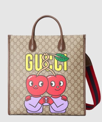 체리 프린트 미듐 토트백 703264