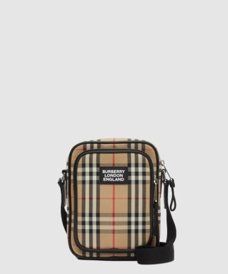 체크 레더 크로스바디백 80233811