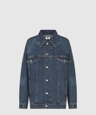 로고 쇼트 데님 재킷