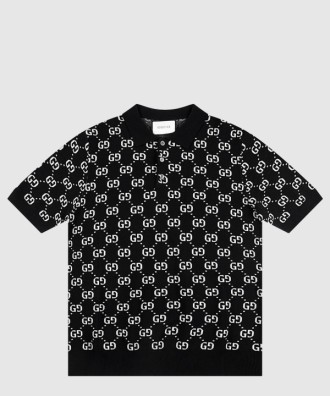 프린트 니트 톱