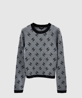 로고 니트 상의