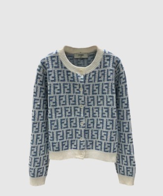 로고 니트 코트