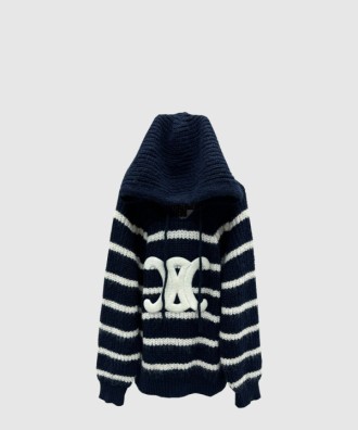 프린트 니트 톱