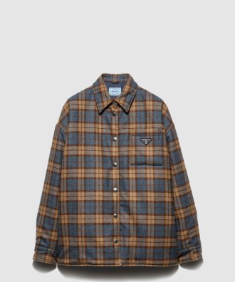 체크 울 트윌 럼버잭 재킷