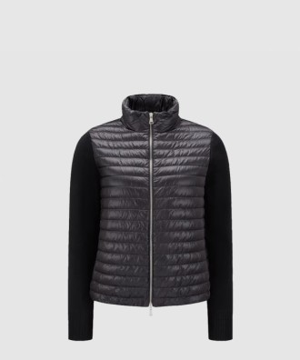 패딩 울 집업 카디건