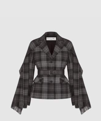 벨트 재킷 탈착식 스카프