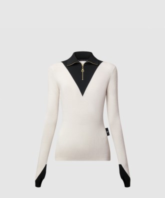 프린트 니트 톱